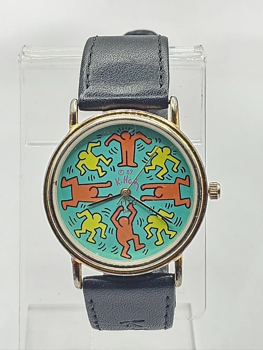 1989 Keith Haring LITO Paris Green Edition Wristwatch Untested